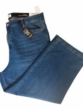 Nicole Miller Super High Rise Relax Jeans Plus Size 24 Blue